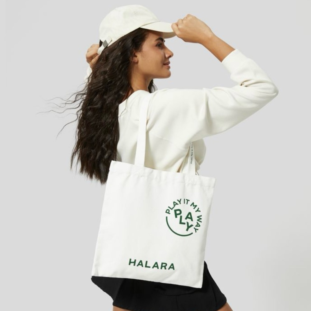 Halara Canvas Tote Cream Good Condition